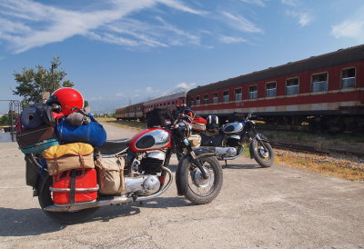 the bikes at Shkodra trainstation