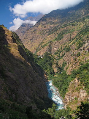 Marsyangdi river close to Jagat