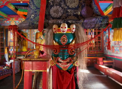 mask in Ngawal Gompa