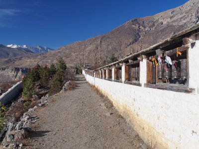 prayer wheels at Muktinath temple area