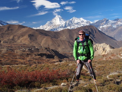 in front of Dhaulagiri
