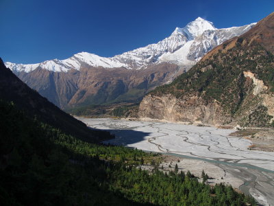 Kali Gandaki river and Dhaulagiri