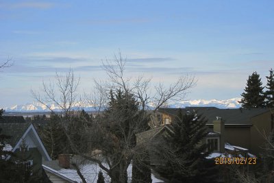 a view of Canadian rockies from Calgary