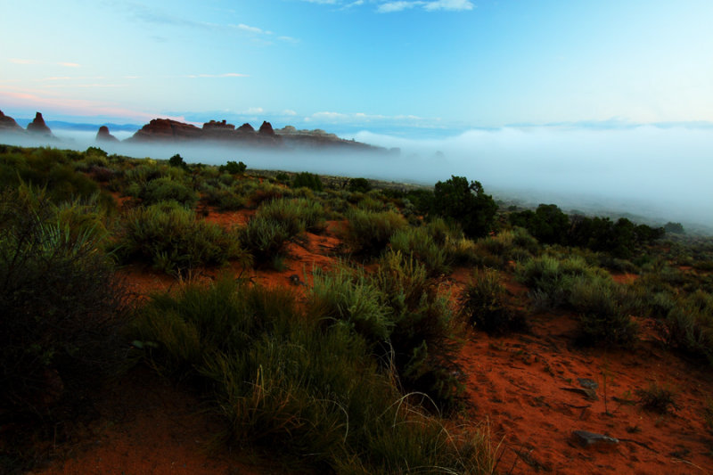 Morning Fog at Arches