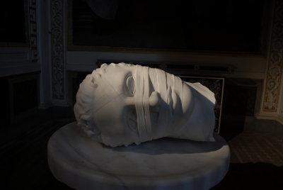 Head  of St.John the Baptist of Carrara marble