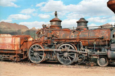 Old Tucson Train with Burnout