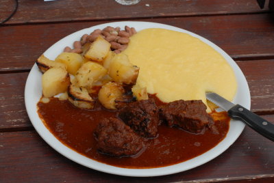 Polenta...at the   Rifugio Gen. A. Papa