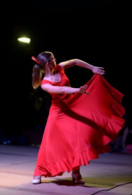 Flamenco in Red Dress