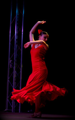 Flamenco in Red Dress