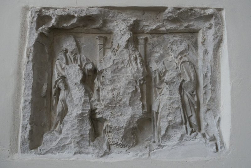 Culemborg, prot gem Grote Kerk votiefsteen Maria op de troon [011], 2014 1193.jpg