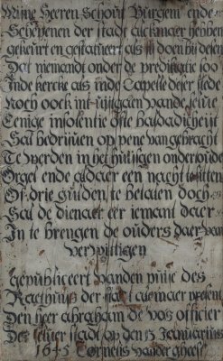 Alkmaar, voorm. NH Grote Kerk Rondgang Tekstbord Gedragsregels 9996 [011], 2014.jpg