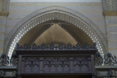 Haarlem, RK Kathedrale basiliek Sint Bavo koorhek buitenziijde [011], 2014 0733.jpg