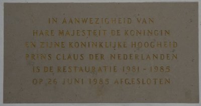 Haarlem, prot gem Grote of Sint Bavokerk gedenkbord restauratie [011], 2014 1009.jpg