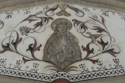 Zutphen, voorm NH Broederenkerk gewelfschildering Maria met Kind Jezus [011], 2014 1133.jpg