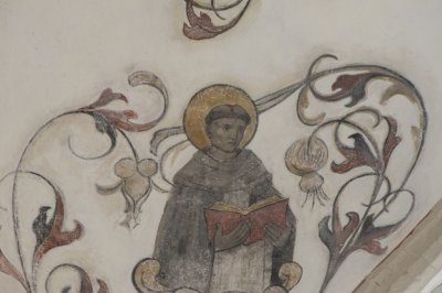 Zutphen, voorm NH Broederenkerk gewelfschildering Petrus van Verona [011], 2014 1132.jpg
