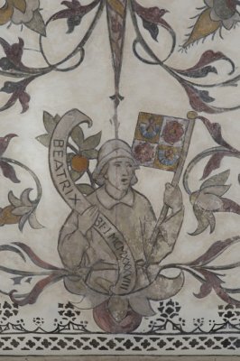 Zutphen, voorm NH Broederenkerk gewelfschildering Vlag Prinses Beatrix [011], 2014 1135.jpg