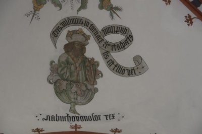 Zutphen, prot gem Walburgiskerk schildering gewelf koor Nebukadnezar [011], 2014 1218.jpg