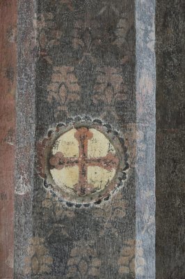 Zutphen, prot gem Walburgiskerk schildering pilaar [011], 2014 1201.jpg