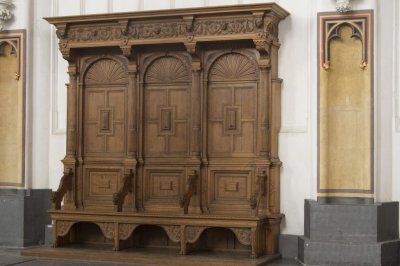 Nijmegen, prot gem Stevenskerk zogenaamde koorbank [011], 2015 8074.jpg