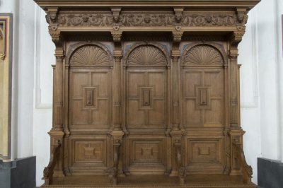 Nijmegen, prot gem Stevenskerk zogenaamde koorbank [011], 2015 8075.jpg