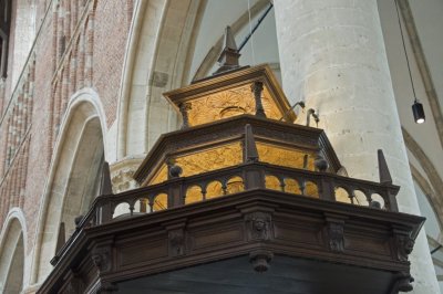 Leiden, prot gem Pieterskerk Laat-gotische preekstoel [011], 2015 2135.jpg
