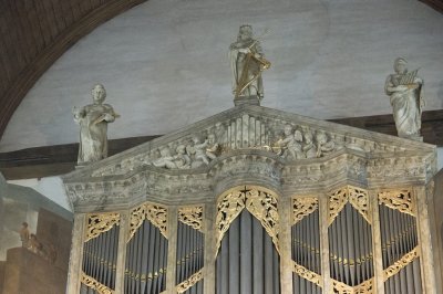 Amsterdam, Nieuwe kerk Grote orgel Fronton [011] 2016 8188.jpg