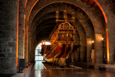 Replica of a Spanish sailing ship in the Maritime Museum