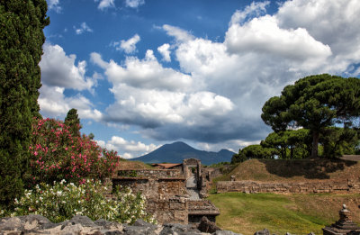 Last view of Mt. Vesuvius from Pompeii