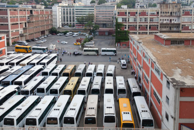 A whole lot of buses