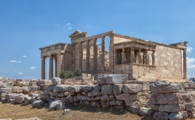 The Erechtheion is a temple dedicated to the goddess Athena