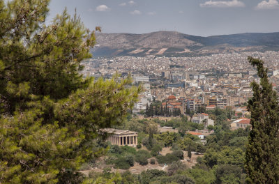 Athens with the The temple of Hephaestus in the foreground