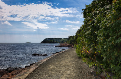 The path along the harbor