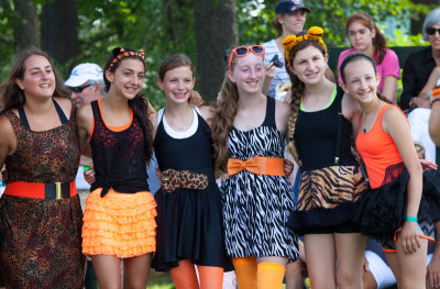 The team in drab uniforms