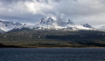 A view of the mountains on the Island of Hoste as we went West through the Beagle Channel