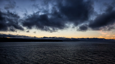 Early morning off the coast of  Puerto Montt