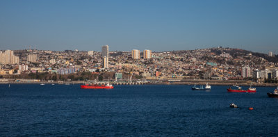 Valparaiso in the late afternoon sun