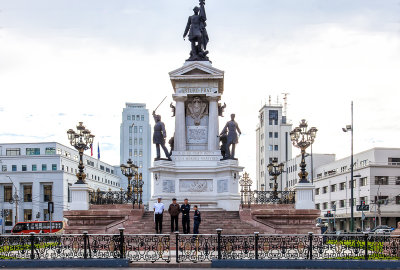 Sotomayor Square with a Monument to the heroes of a 1879 battle with Peru