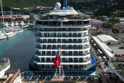I believe that is a Celebrity ship at berth behind us