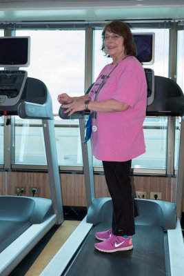 And Maggie on her treadmill