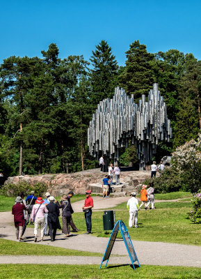 The Sibelius Monument is dedicated to the Finnish composer Jean Sibelius
