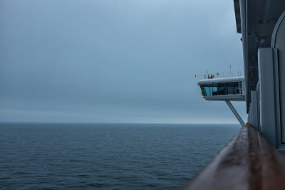 Calm but foggy day on the North Sea