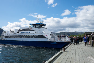 Boarded a small boat for a cruise to the Lysefjord