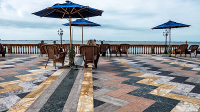 Patio over looking the coastal waterway