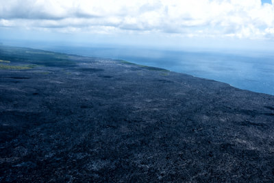 More of the lava flow and its size