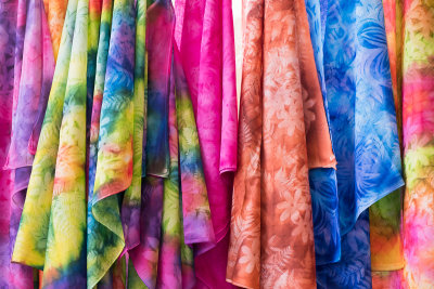 Colorful cloth at the local market