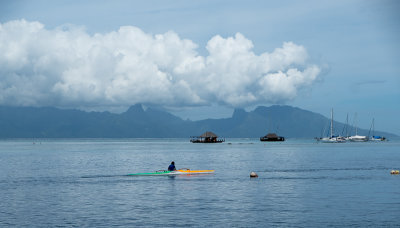 Looking back across the channel to Moorea