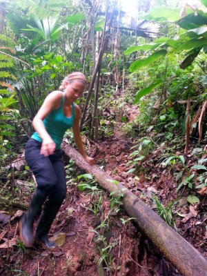 Christina Hiking in Amazon 