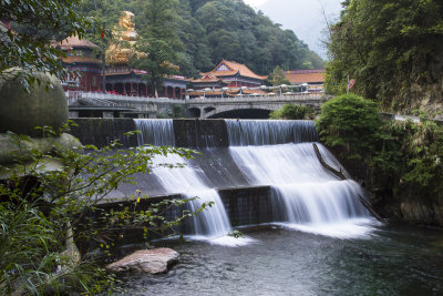 is this tranquil temple where a river flows through 