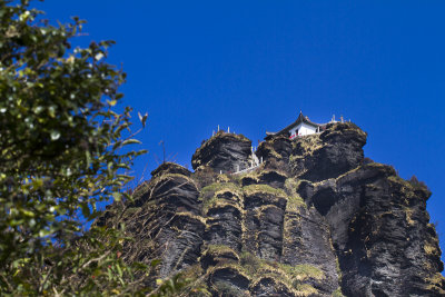 temple atop a giant rock 