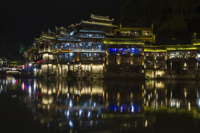 Evening Lights of Fenghuang Ancient City  